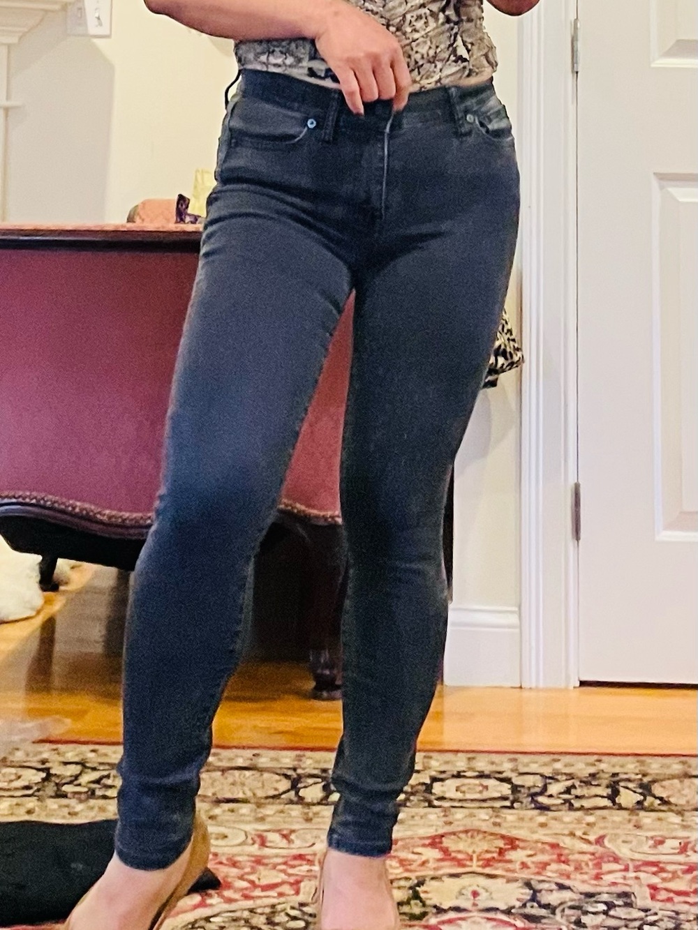 Madewell Skinny Jeans in Washed Black